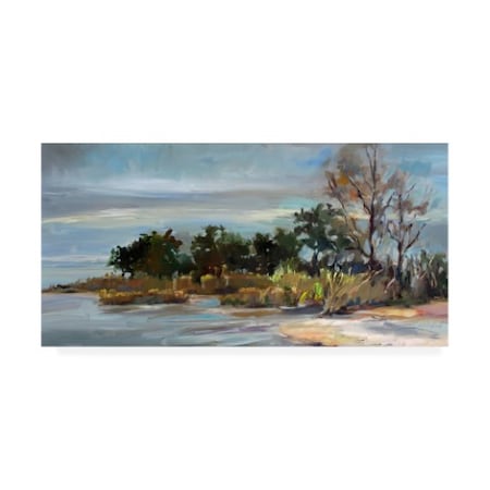 Carol Hallock 'Winter Beach' Canvas Art,12x24
